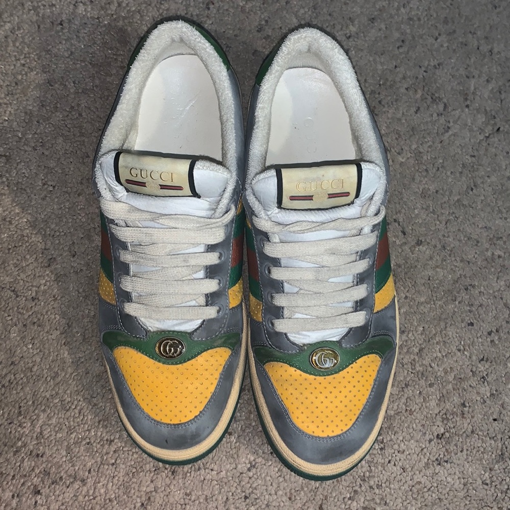 Gucci Screener Sz 8 (Grey & Yellow)